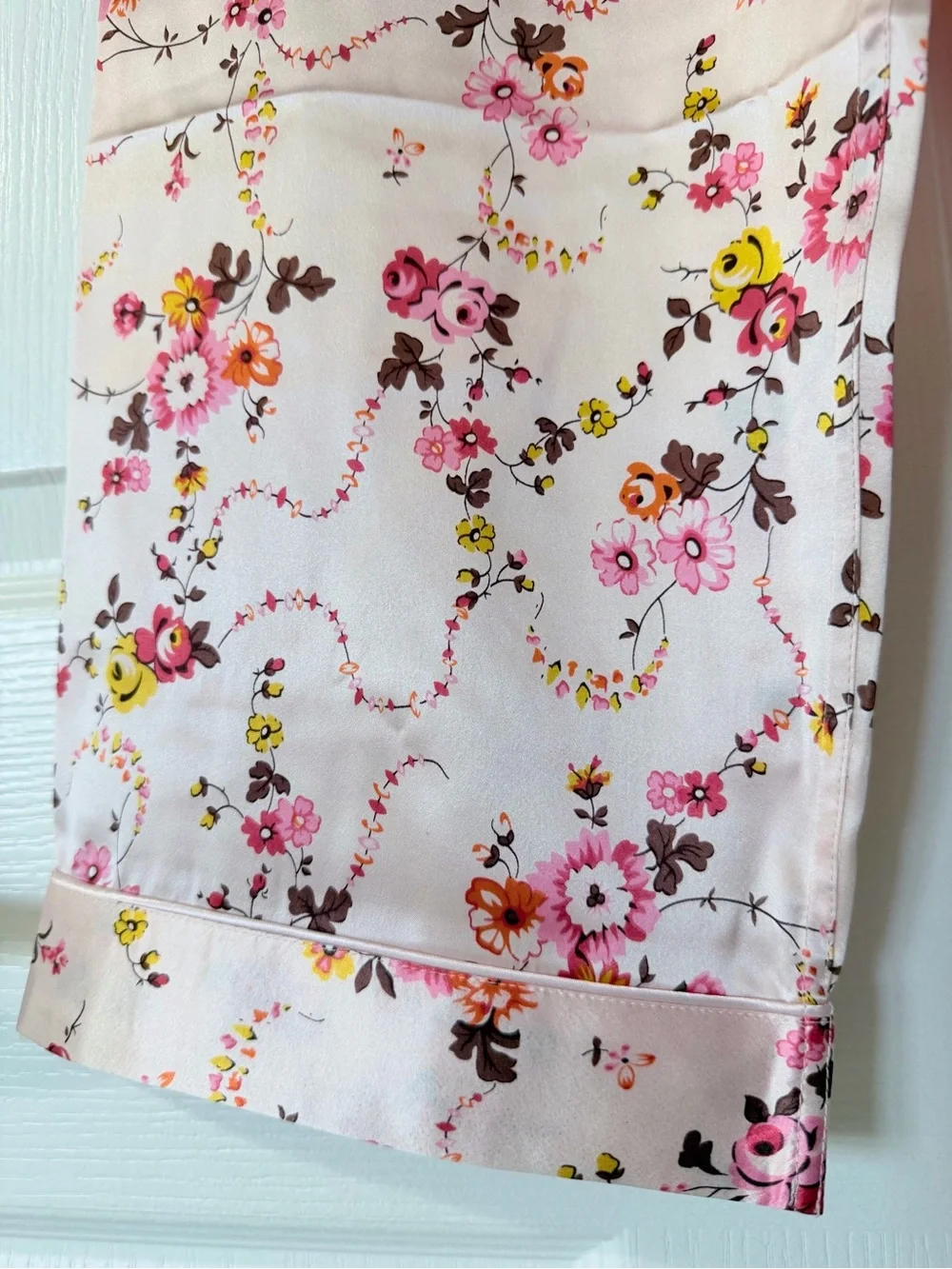 {Daerli} 100% Chinese Mulberry Silk Floral Sleepwear Luxury Pajama Set - NWT